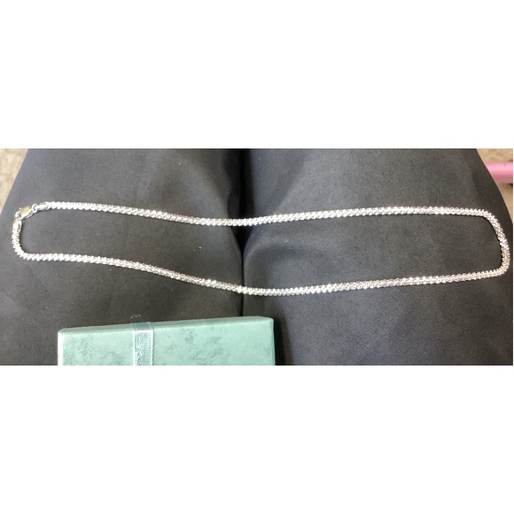 Sterling Silver Popcorn Chain Necklace Italy Sparkle Fine Jewelry‎ 25 Inch - Picture 6 of 7